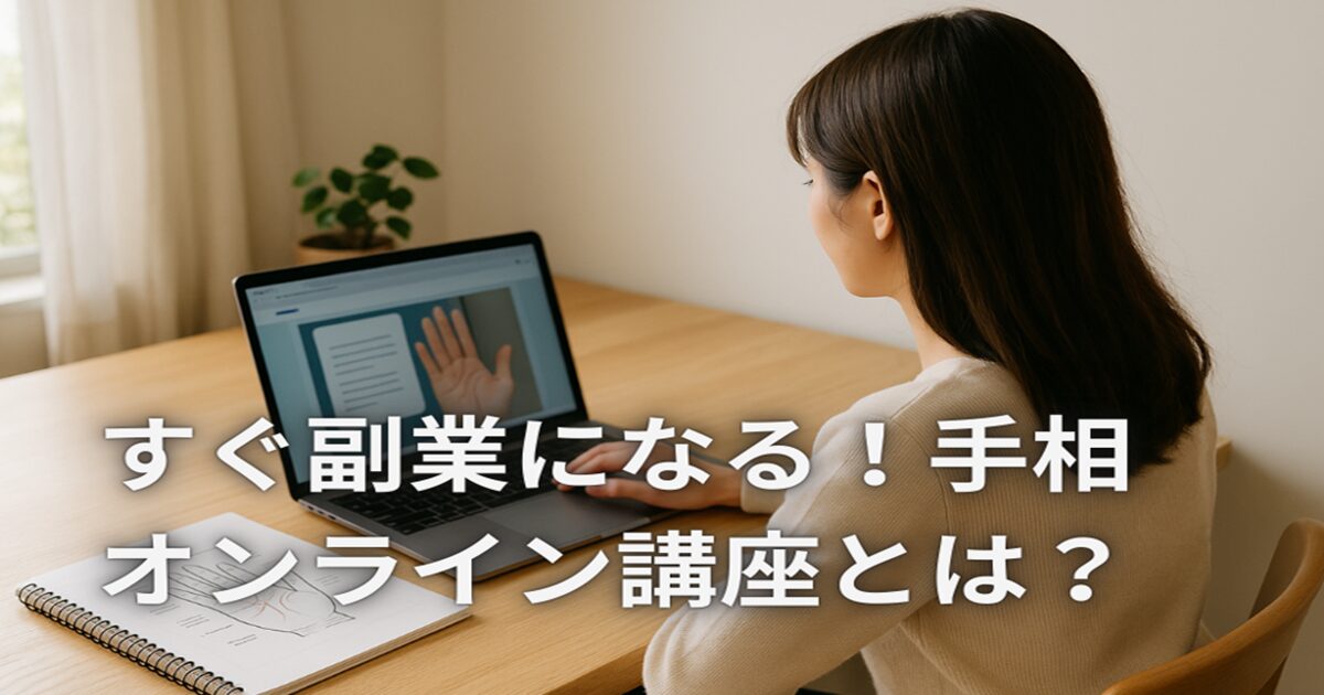 なかにしえりこのすぐ副業になる！手相オンライン講座とは？